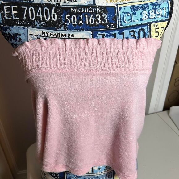 VINTAGE Y2K Derek Heart Pink Terry Cloth Skirt - Picture 3 of 5